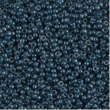 Lined steel blue luster Miyuki 11/0 seed beads, Colour 0390,  22g approx.