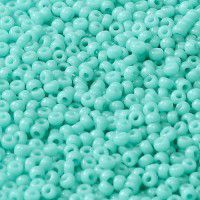 Miyuki Size 11 Seed Beads, Light Turquoise Green Opaque, Colour 0412L, 22g Approx.