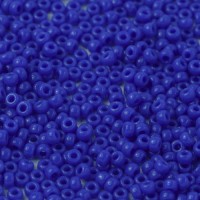 Miyuki Size 11 Seed Beads, Blue Opaque, Colour 0417, 22g Approx.