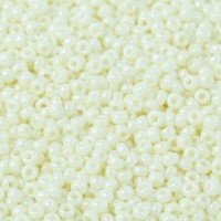 Opaque Eggshell Ceylon Miyuki 11/0 seed beads, Colour 0421,  250g Wholesale pack