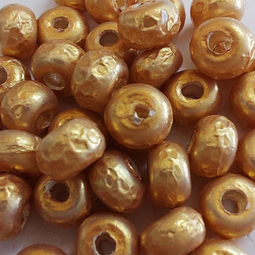 Gold Baroque Pearl Miyuki 5/0 Beads, Colour 3953, 5g approx.