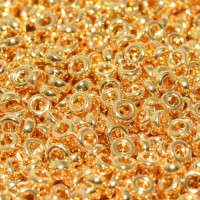24kt Gold Plated Miyuki 2.2mm Spacer Beads, colour 0191, approx 4.9g