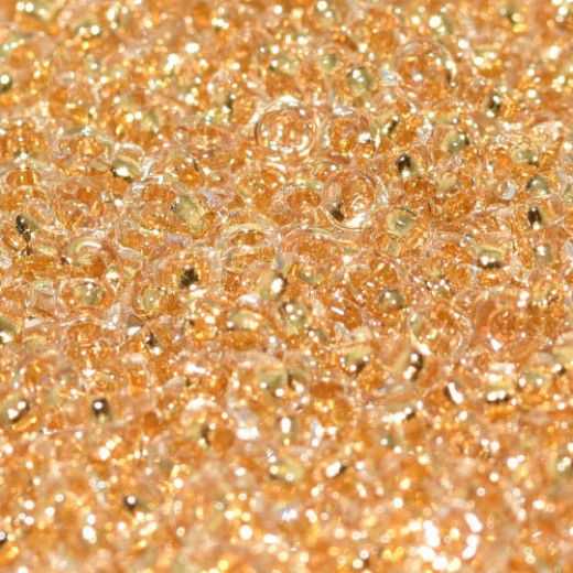 24kt Gold Lined Crystal Miyuki 2.2mm Spacer Beads, colour 0195, approx 4.9g