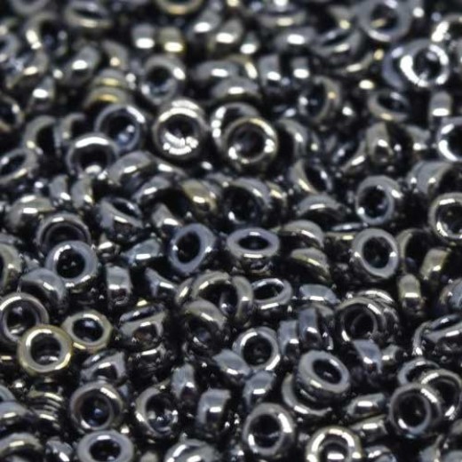 Light Gunmetal Miyuki 2.2mm Spacer Beads, colour 0464, approx 4.9g