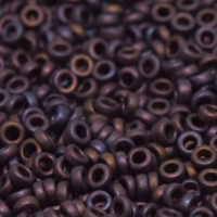 Matte Metallic Copper Miyuki 2.2mm Spacer Beads, colour 2005, approx. 4.9g