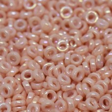 Opaque Salmon Luster Miyuki 2.2mm Spacer Beads, colour 0596, approx. 4.9g
