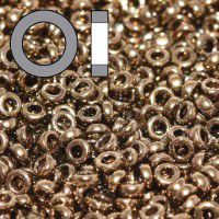 Metallic Dark Bronze Miyuki 2.2mm Spacer Beads, colour 0457, approx 4.9g