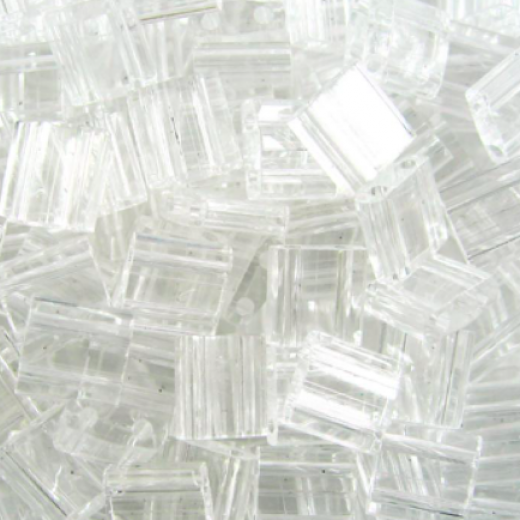 Crystal Transparent, Miyuki Tila Beads, Colour 0131, 5.2 Grams