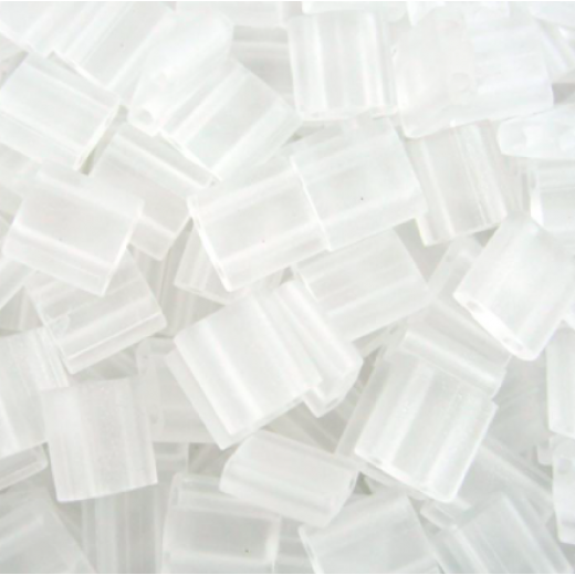 Crystal Transparent Matte, Miyuki Tila Beads, Colour 0131F, 50 Grams