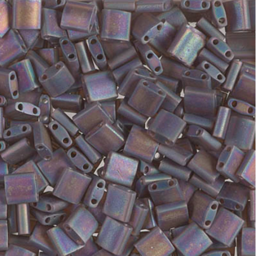 Chocolate Brown Transparent AB Matte, Miyuki Tila Beads, Colour 0135FR, 5.2 Grams