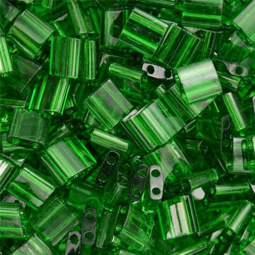 Tila Beads Emerald Transparent 5.2gm pack - 0146