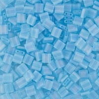 Bulk Bag Tila Beads Aquamarine Transparent AB Matte 50 Grams - 0148FR