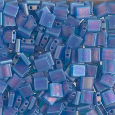 Capri Blue Transparent AB Matte, Miyuki Tila Beads, Colour 0149FR, 5.2 Grams