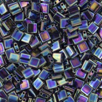 Tila Beads Dark Blue Opaque Iris Metallic 5.2gm pack - 0455