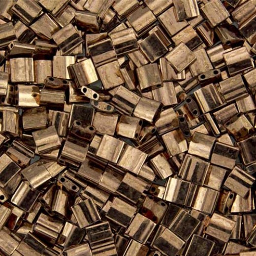Tila Beads Dark Bronze Opaque Metallic 5.2gm pack - 0457