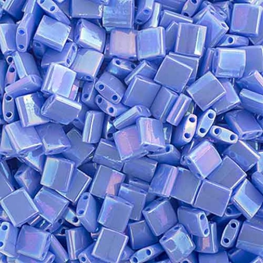Lapis Blue Opaque AB, Miyuki Tila Beads, Colour 0483, 50 Grams