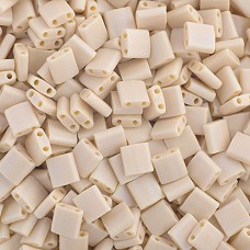 Papaya Whip Opaque AB Matte, Miyuki Tila Beads, Colour 0493FR, 5.2g