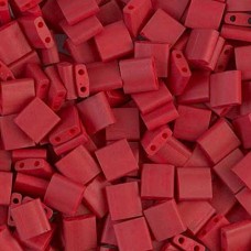 Tila Beads Red Opaque Matte 5.2gm pack - 2040