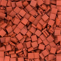 Bulk Bag Tila Beads Dark Orange Opaque Matte 50 Grams - 2315