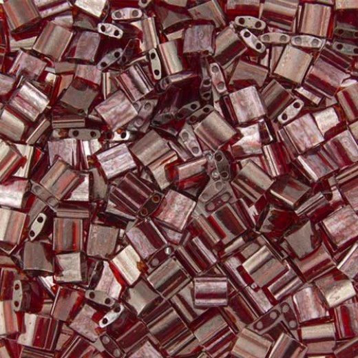 Tila Beads Dark Red Transparent Luster 5.2gm pack - 0304