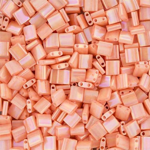 Tila Beads Peach Opaque AB 5.2gm pack - 0596