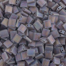 Chocolate Brown Transparent AB Matte, colour 135FR Miyuki Tila Bead, 50g bag