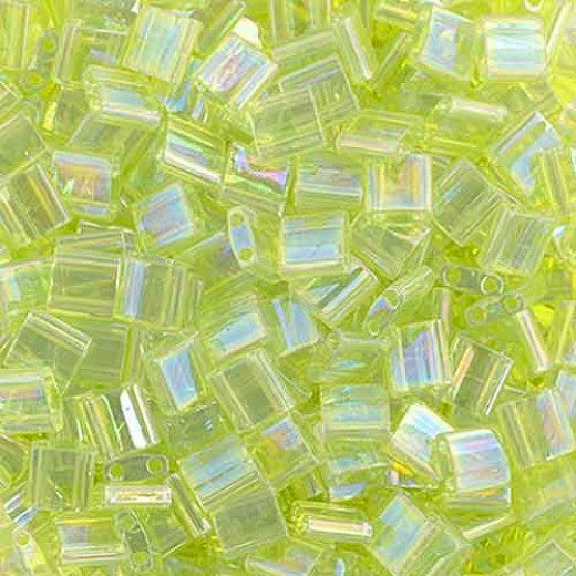 Chartreuse Transparent AB Colour 0258 Miyuki Tila Bead, 5.2g approx.