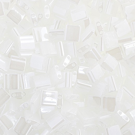 White Opaque Luster Colour 511  Miyuki Tila Bead 50g bag