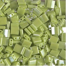 Opaque Chartreuse Luster Miyuki Half TILA Beads, Colour 0439, 5.2g appx.