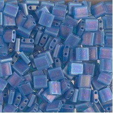 Capri Blue Transparent AB Matte  Colour 0149FR Miyuki Tila Bead 50g bag