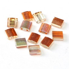 Crystal Orange Rainbow, Colour 4576 Miyuki Tila Bead 5.2g