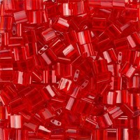 Tila Beads Red Transparent 5.2gm pack - 0140