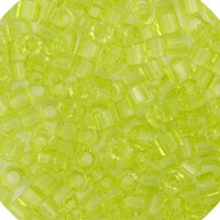 DBMC0712  Chartreuse Transparent 10/0 Cut Miyuki Delica Beads Colour Code 0712,  5.2gm approx. 