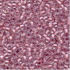 Pearlized Bright pink inside dyed Miyuki 6/0 Seed Beads, 20g approx. approx. col...