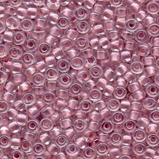 Pearlized Bright pink inside dyed Miyuki 6/0 Seed Beads, 20g approx. approx. colour 4607
