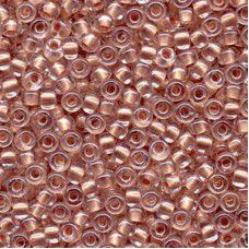 Pearlized Light Pink inside dyed Miyuki 6/0 Seed Beads, 20g approx. approx. colo...