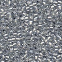 Pearlized Silver inside dyed Miyuki 6/0 Seed Beads, 20g approx. approx. colour 4602