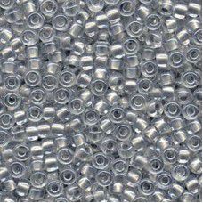 Pearlized Silver inside dyed Miyuki 6/0 Seed Beads, 20g approx. approx. colour 4...