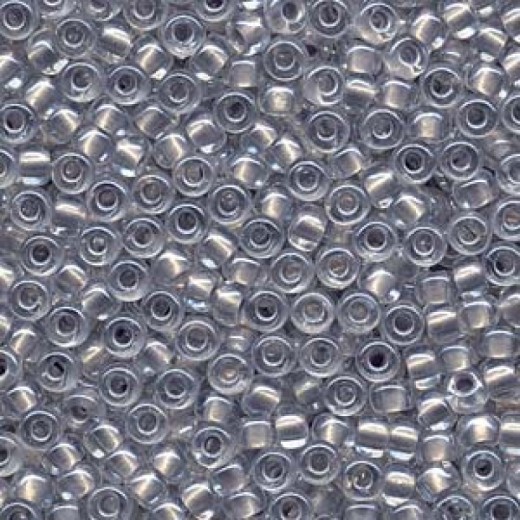 Pearlized Grey inside dyed Miyuki 6/0 Seed Beads, 20g approx. approx. colour 4613