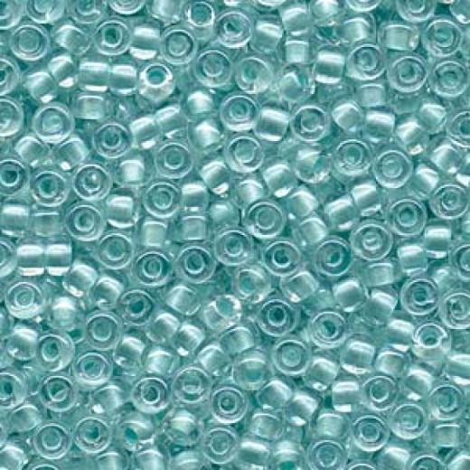 Pearlized Aqua inside dyed Miyuki 6/0 Seed Beads, 250g approx. colour 4610