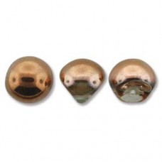 Crystal Gold Capri Mushroom Bead 9x8mm - 30 beads