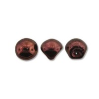 Jet Purple Luster Mushroom Bead 9x8mm - 30 beads