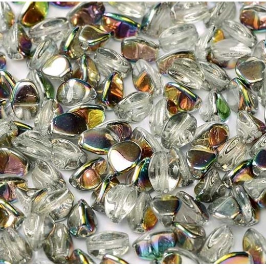 Crystal Vitrial 5x3mm Pinch Beads, Approx 10gms