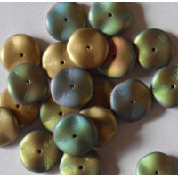 Preciosa 12mm Ripple Beads California Blooming Meadow Matt, 20 beads