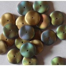 Preciosa 12mm Ripple Beads California Blooming Meadow Matt, 20 beads