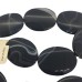 Large Black Agate Stone, 26 x 36mm 