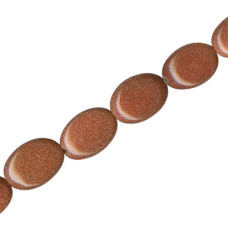 12 x 14mm Oval GoldstoneBeads, Pack of 29.