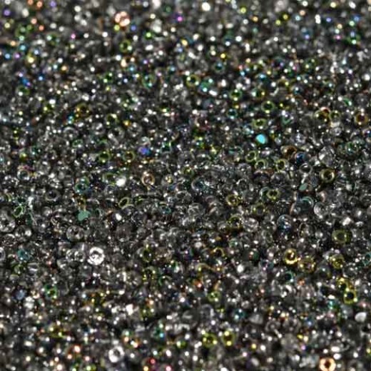 15/0 Charlottes, Crystal Vitrail, approx. 5g