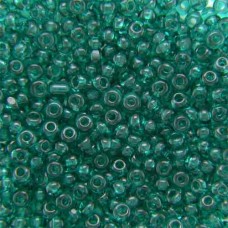 15/0 Charlottes, Transparent  Teal, 1 hank minimum 7g