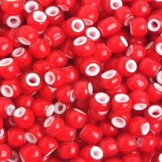 White Lined Red, Size 8/0, 22g